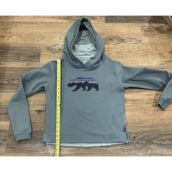 Patagonia Gray Uprisal Fitz Roy Bear Hoodie Size Small Sweatshirt - Picture 7 of 9